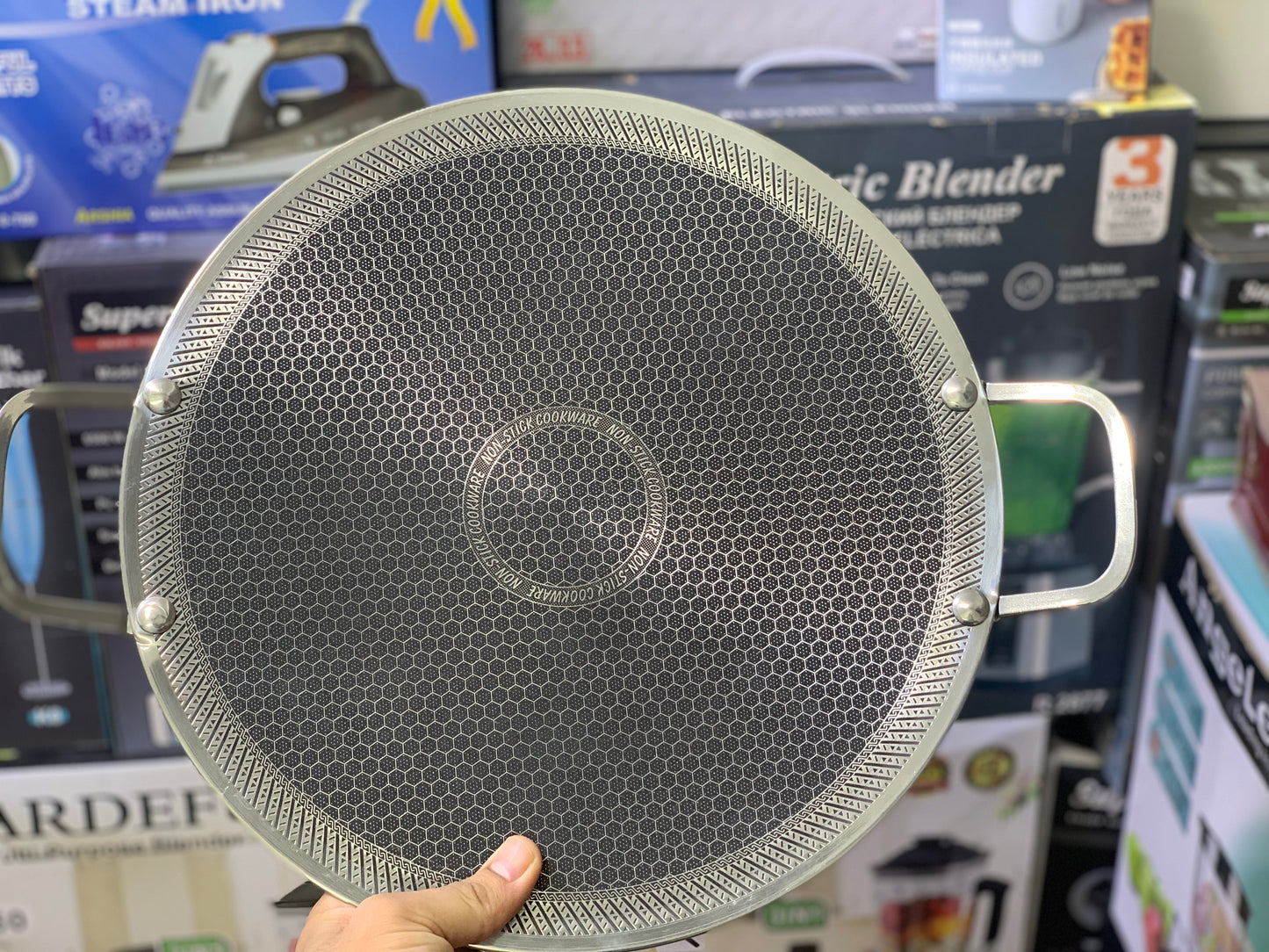 Laser Coating Honeycomb pattern New design Tawa | sus316 stainless steel