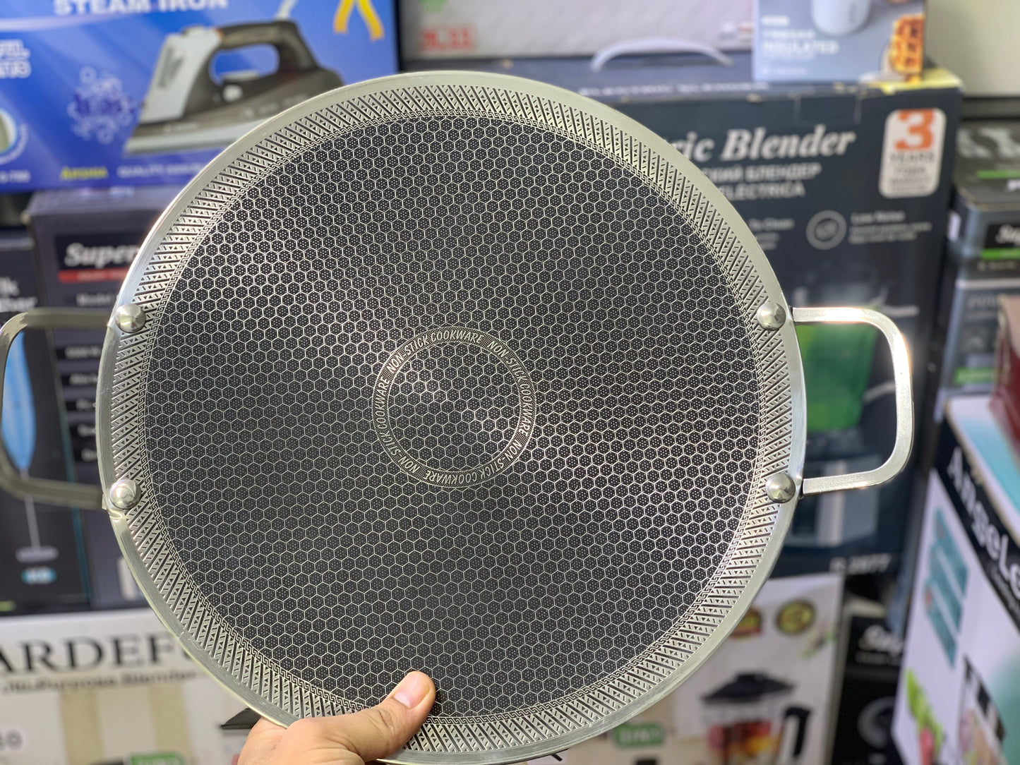 Laser Coating Honeycomb pattern New design Tawa | sus316 stainless steel