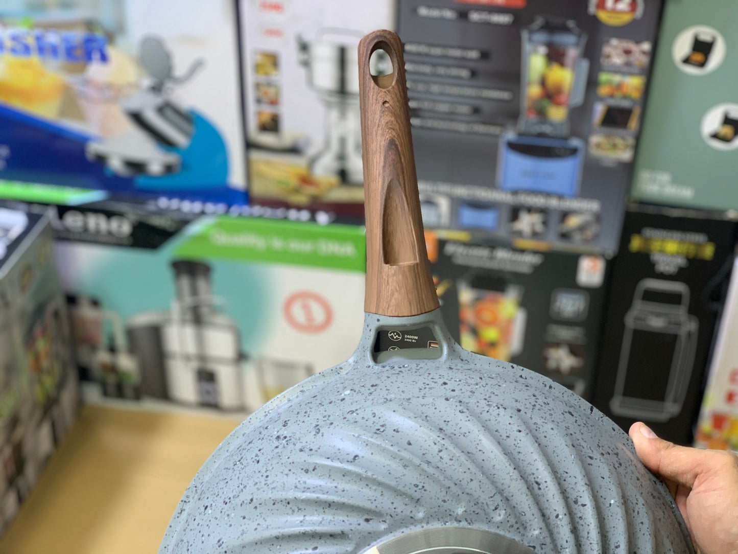Uiioy Induction Granite Frypan Wok 32cm | Granite Frying Pan