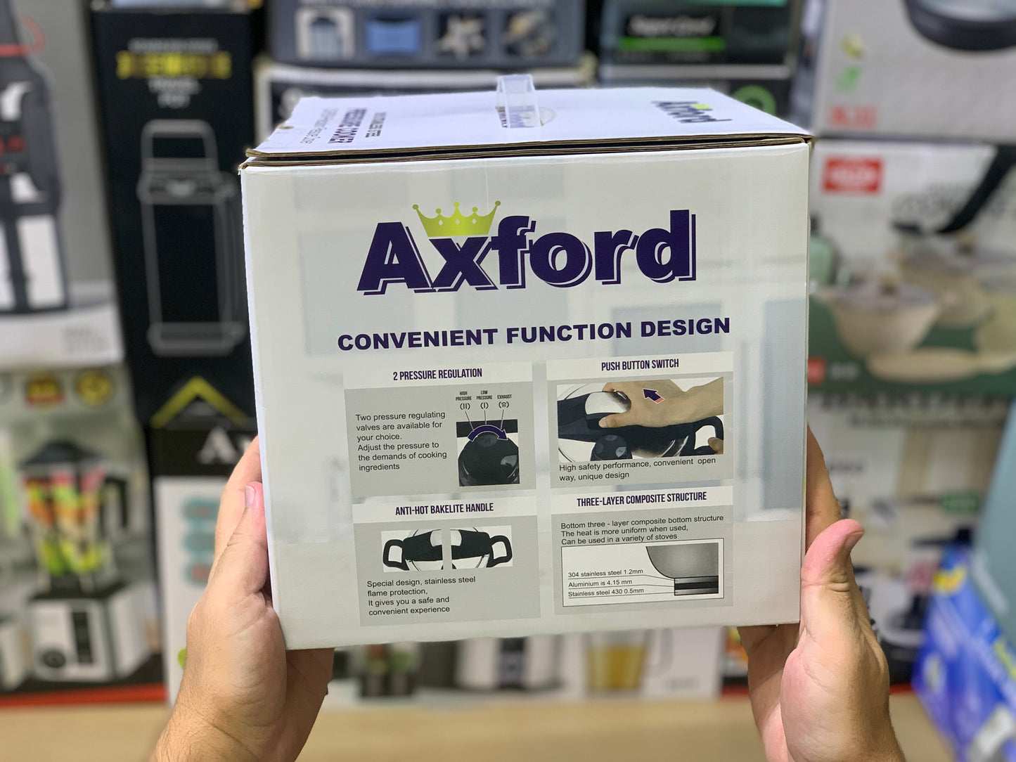 AXFORD 5pcs Pressure Cooker 5Liter