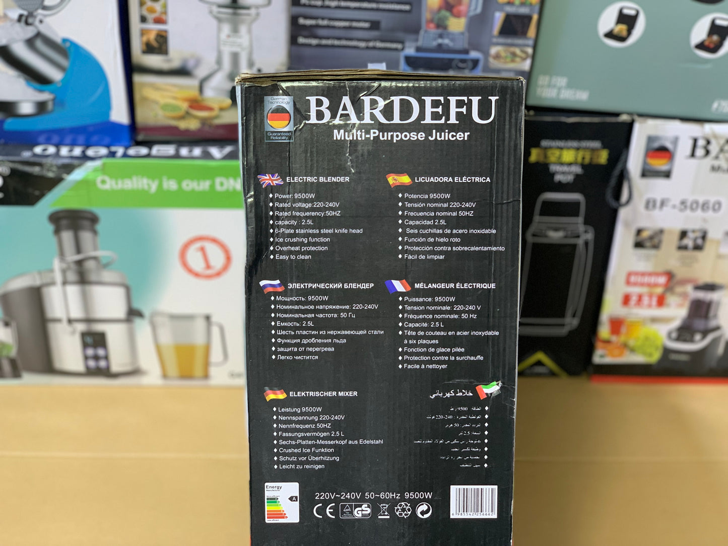 Bardefu 3 in 1 Blender , Chopper and Grinder Model: BF-5040 Copper Motor 9500w and 2.5L