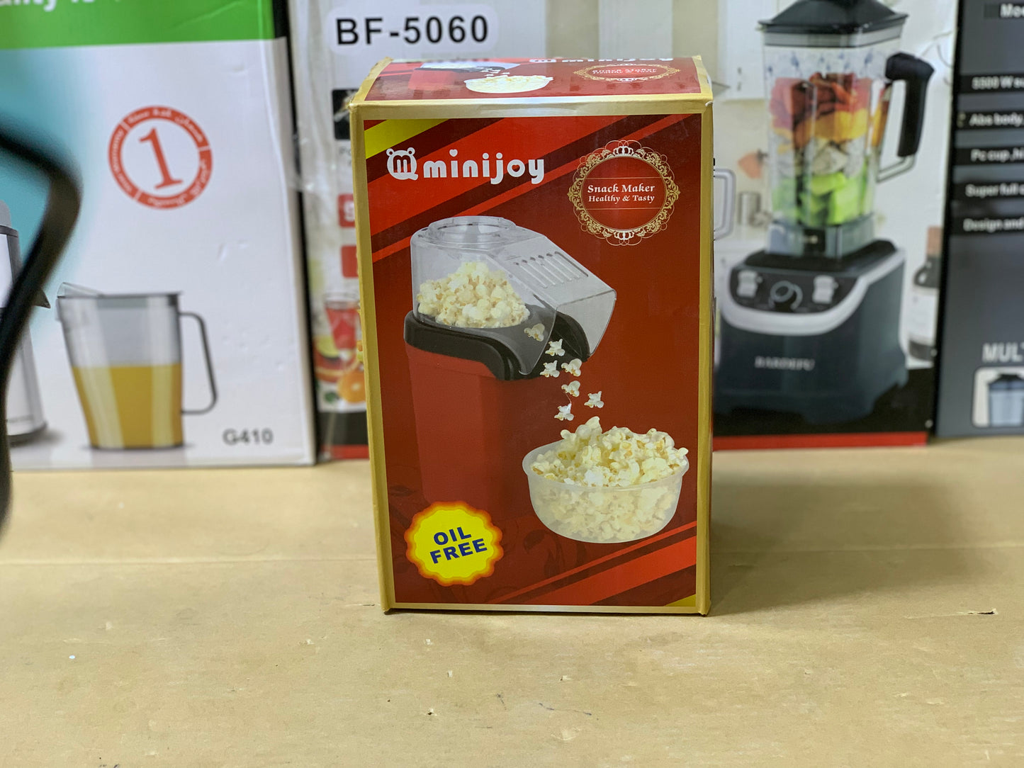 Minijoy free oil Popcorn machine 1200 watt | Hot air popcorn maker