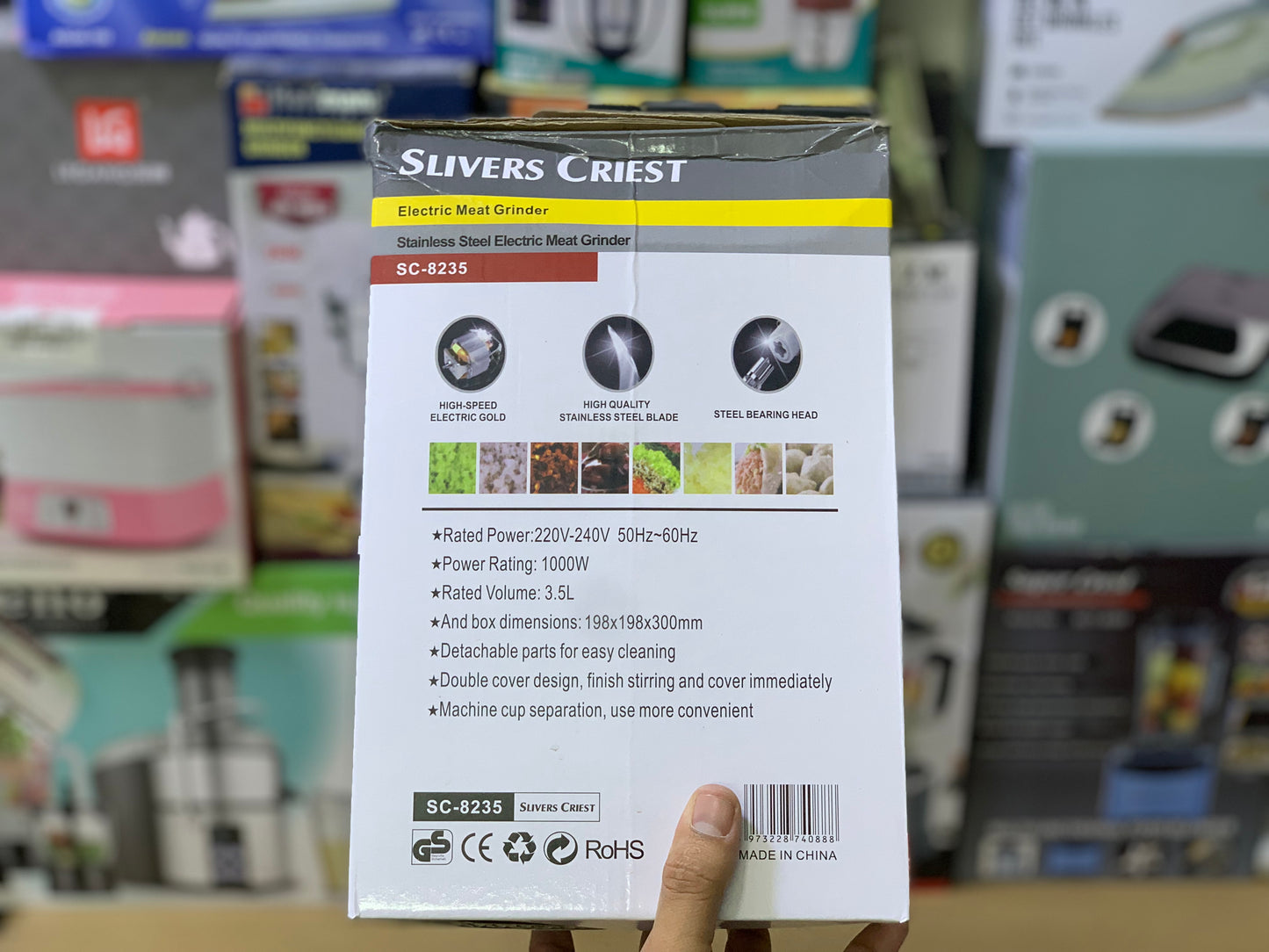 Sliver crest 6in1 Chopper 3.5L Capacity Two bowls and Two stainless steel Blades | Model:8235