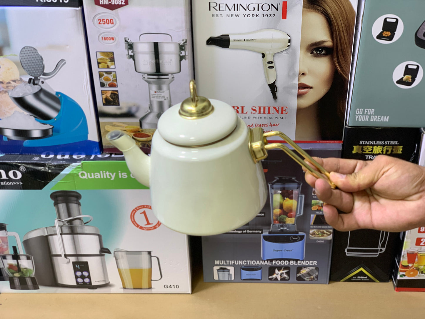 Turkish GuzelEmaye 2 Pieces Enamel Teapot kettle 1000ml and 2100ml