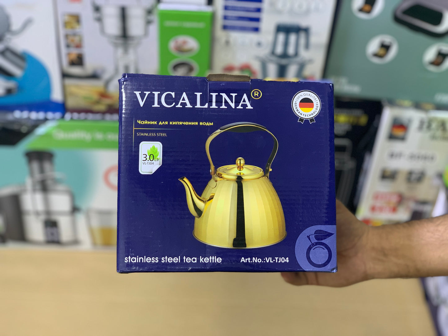 Vicalina brand Golden Tea kettle 3.0L Stainless steel