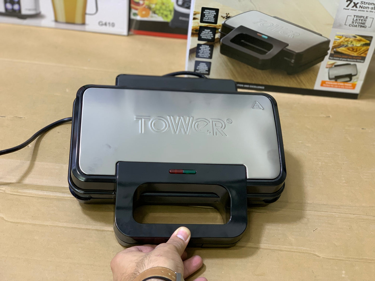 Tower brand Sandwich maker 900 watt and Nonstick and Easy To Clean | Sandwich maker