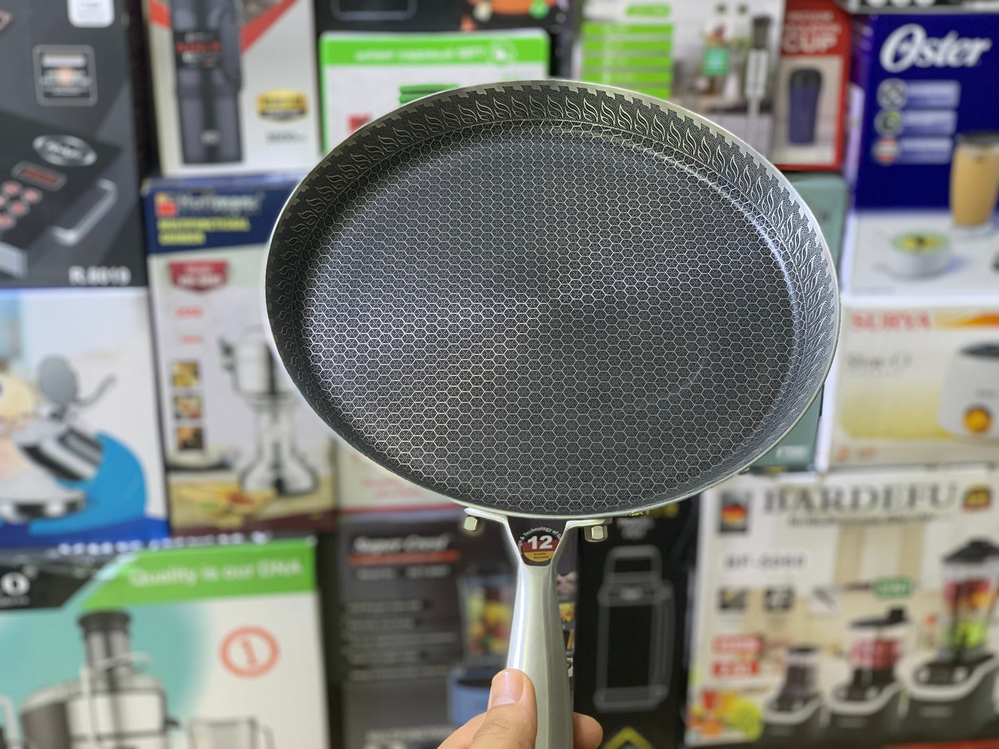 Laser coating Honeycomb pattern Frying tawa and Pan | Nonstick and stainless steel