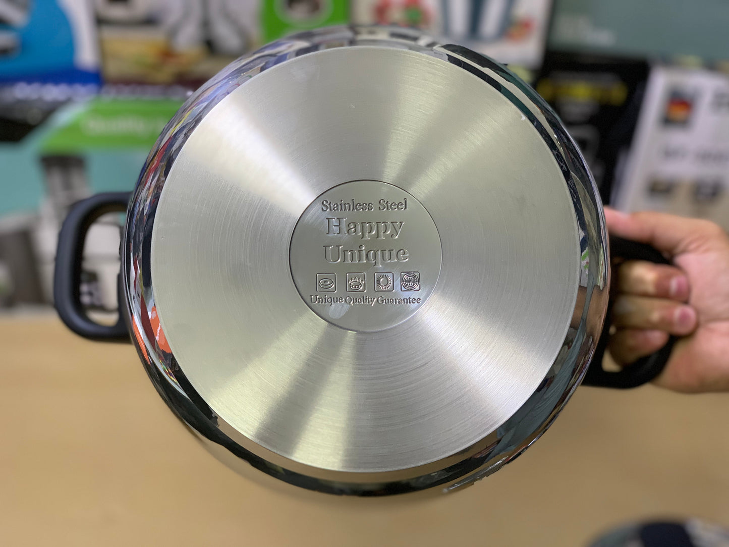 Happy Unique Pressure Cooker Easy lock and unlock Stainless Steel