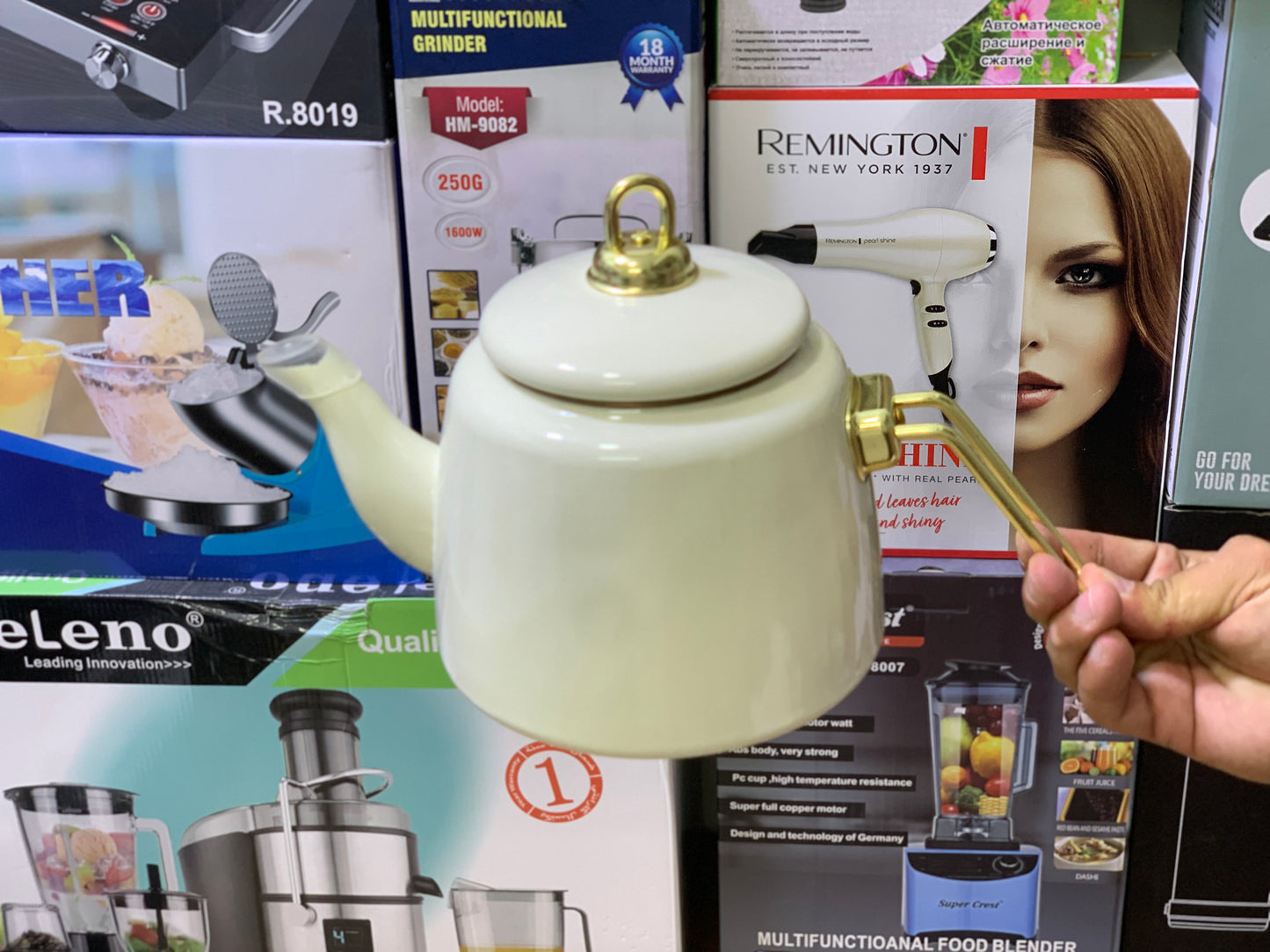 Turkish GuzelEmaye 2 Pieces Enamel Teapot kettle 1000ml and 2100ml