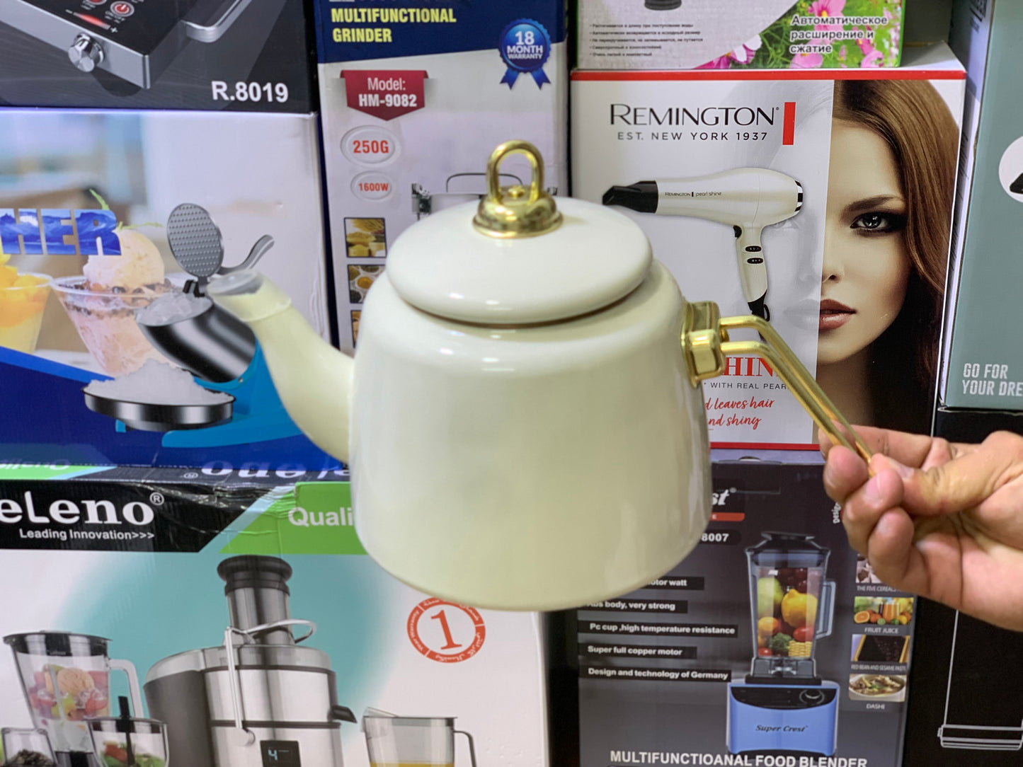 Turkish GuzelEmaye 2 Pieces Enamel Teapot kettle 1000ml and 2100ml