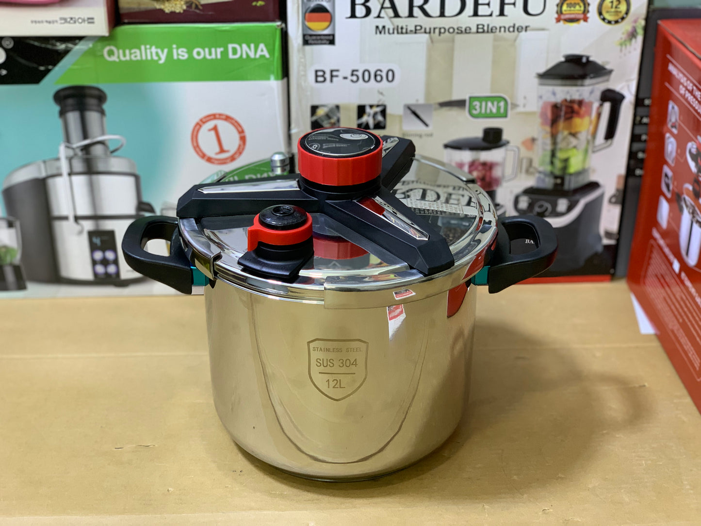 2in1 Pressure Cooker 12Liter Stainless Steel ware Advance safety