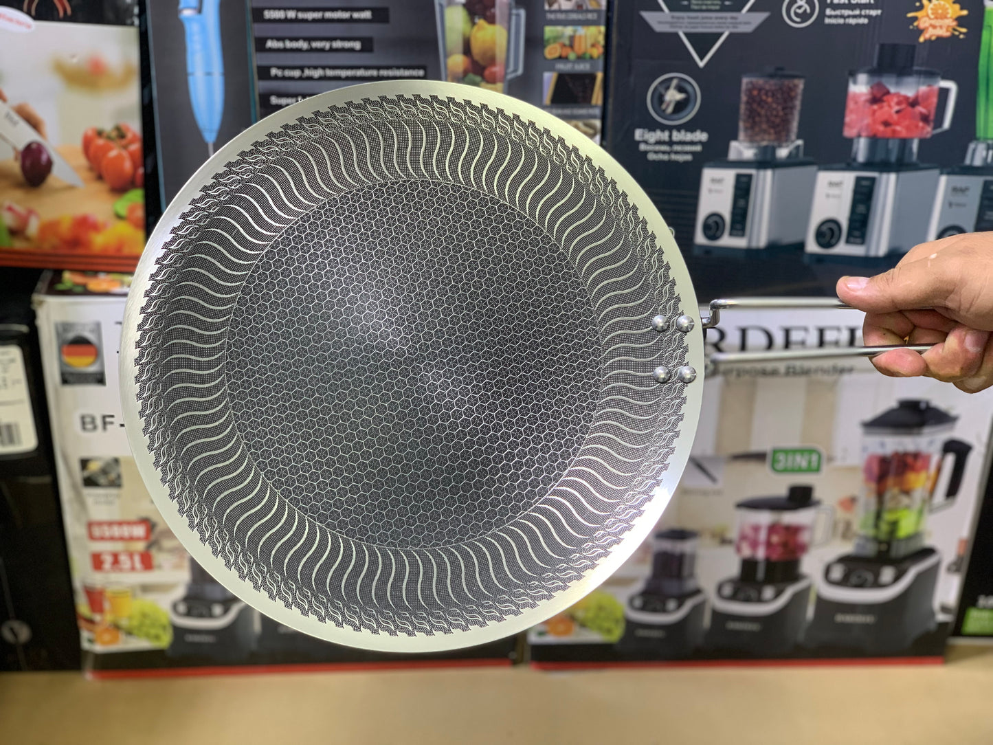 Laser Coating Tawa With Long Handles | SUS 316 Stainless Steel