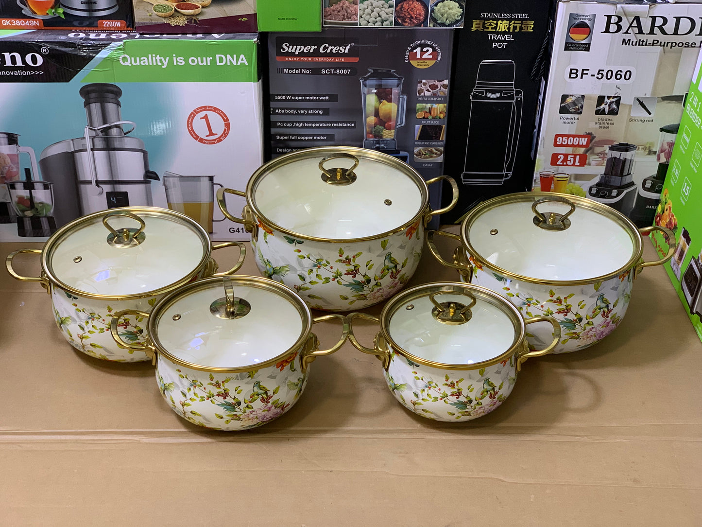 Turkish Enamel coating Cookware set Nonstick and stainless steel