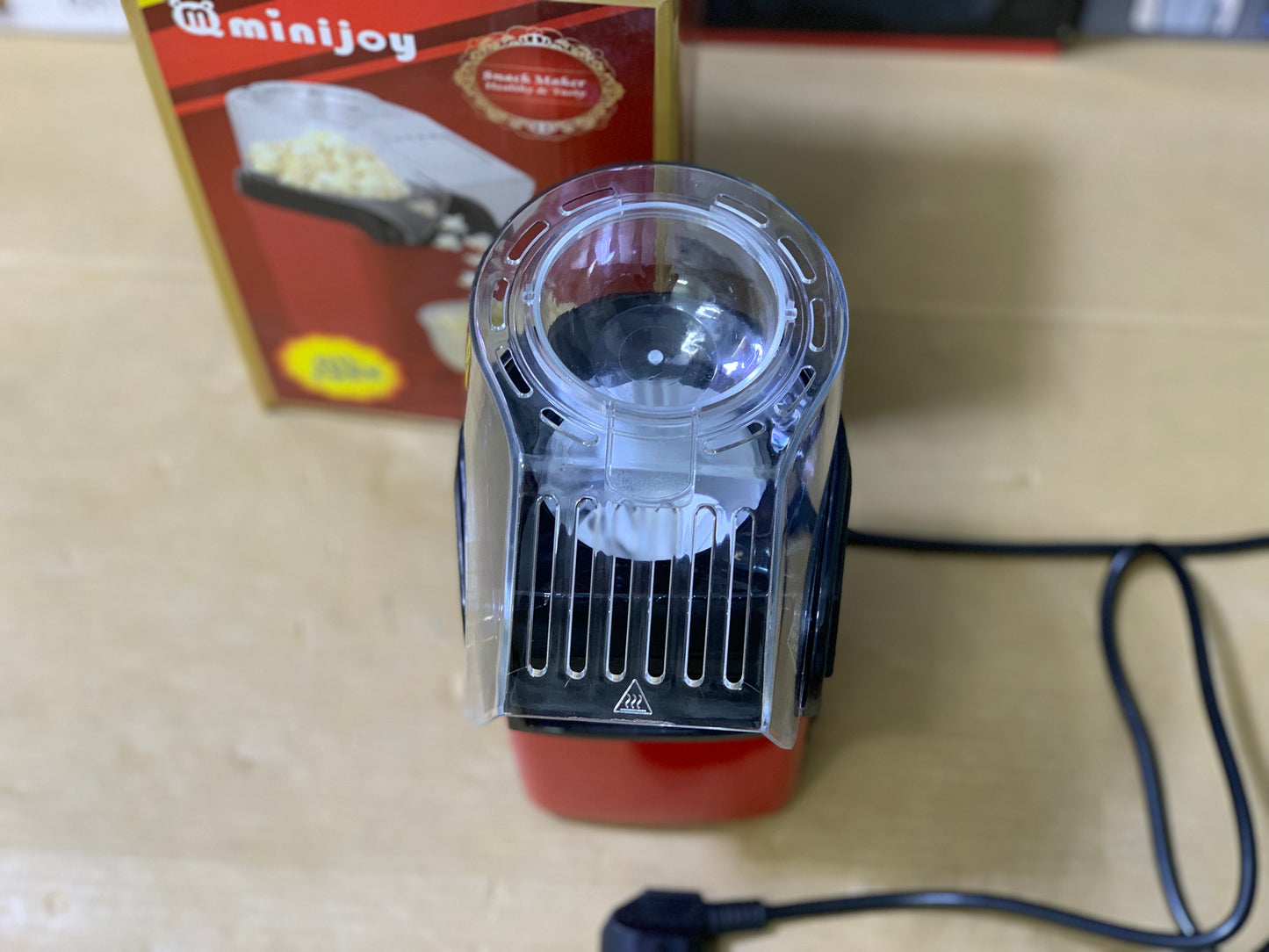 Minijoy free oil Popcorn machine 1200 watt | Hot air popcorn maker