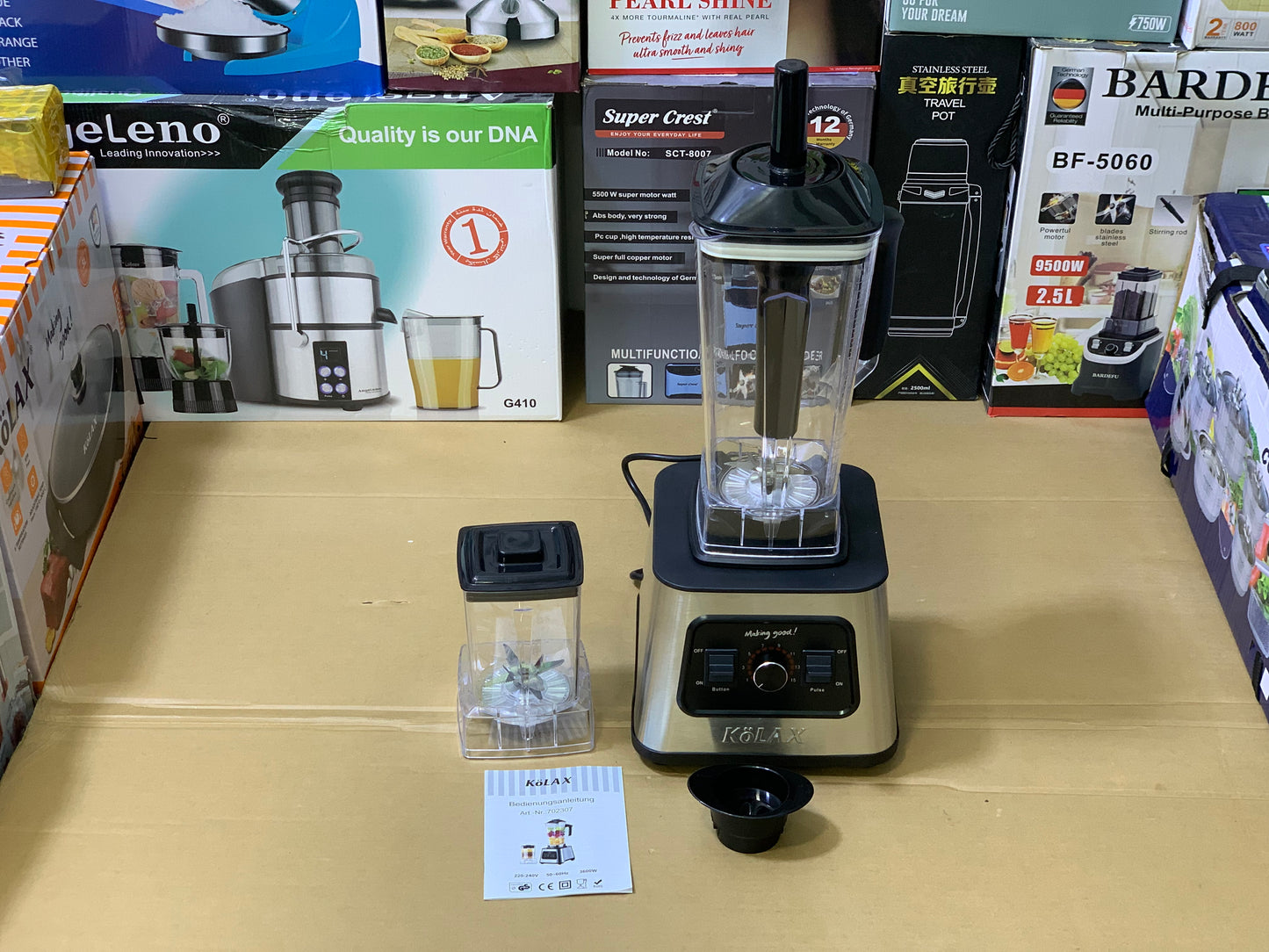 Kolax 2in1 Blender and grinder 3600watt 2.5L Stainless Steel blades