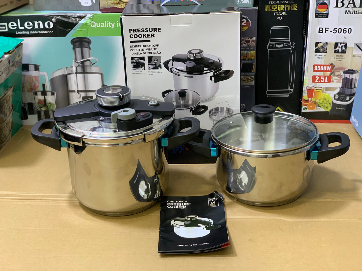 Happy Unique Pressure Cooker Easy lock and unlock Stainless Steel