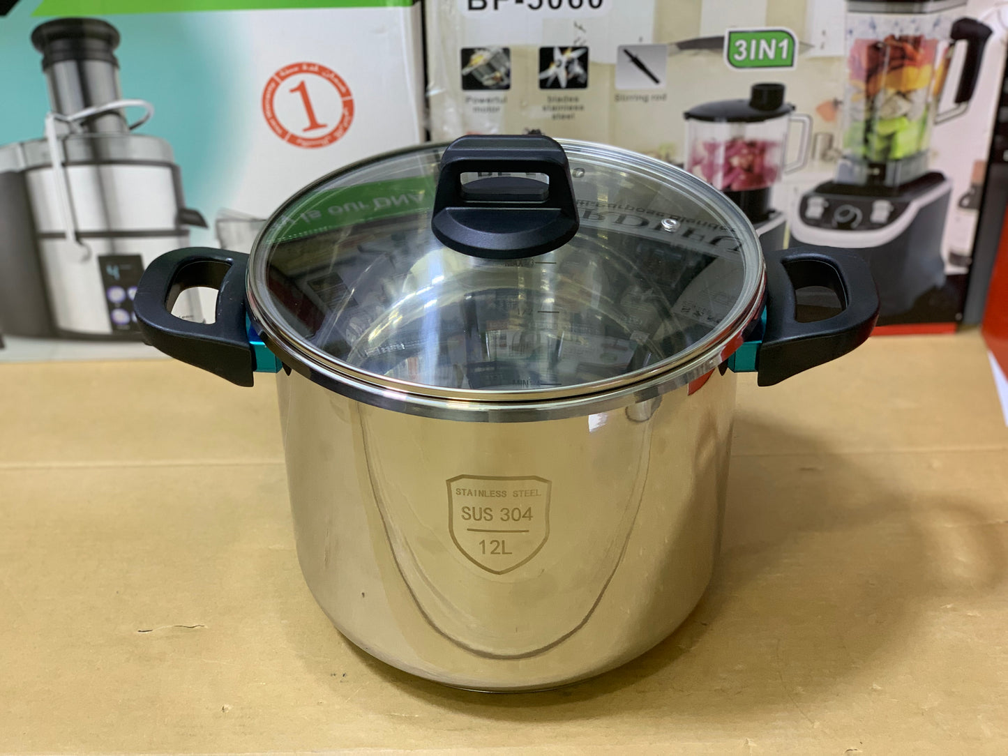 2in1 Pressure Cooker 12Liter Stainless Steel ware Advance safety
