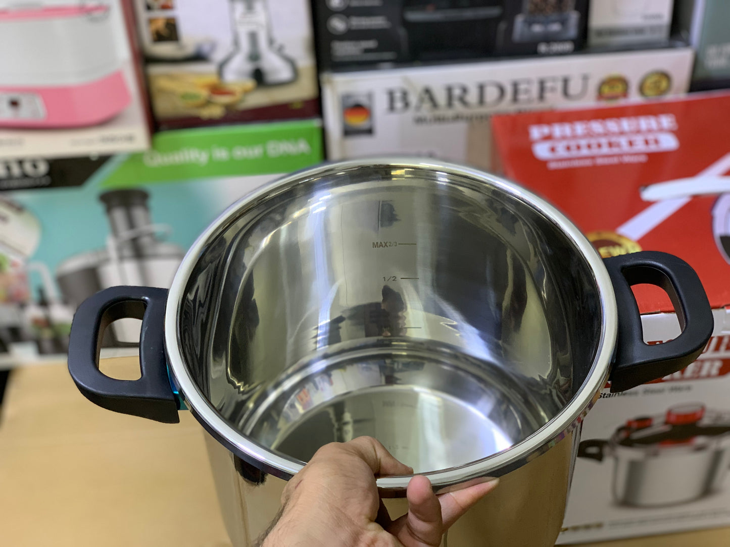 2in1 Pressure Cooker 12Liter Stainless Steel ware Advance safety