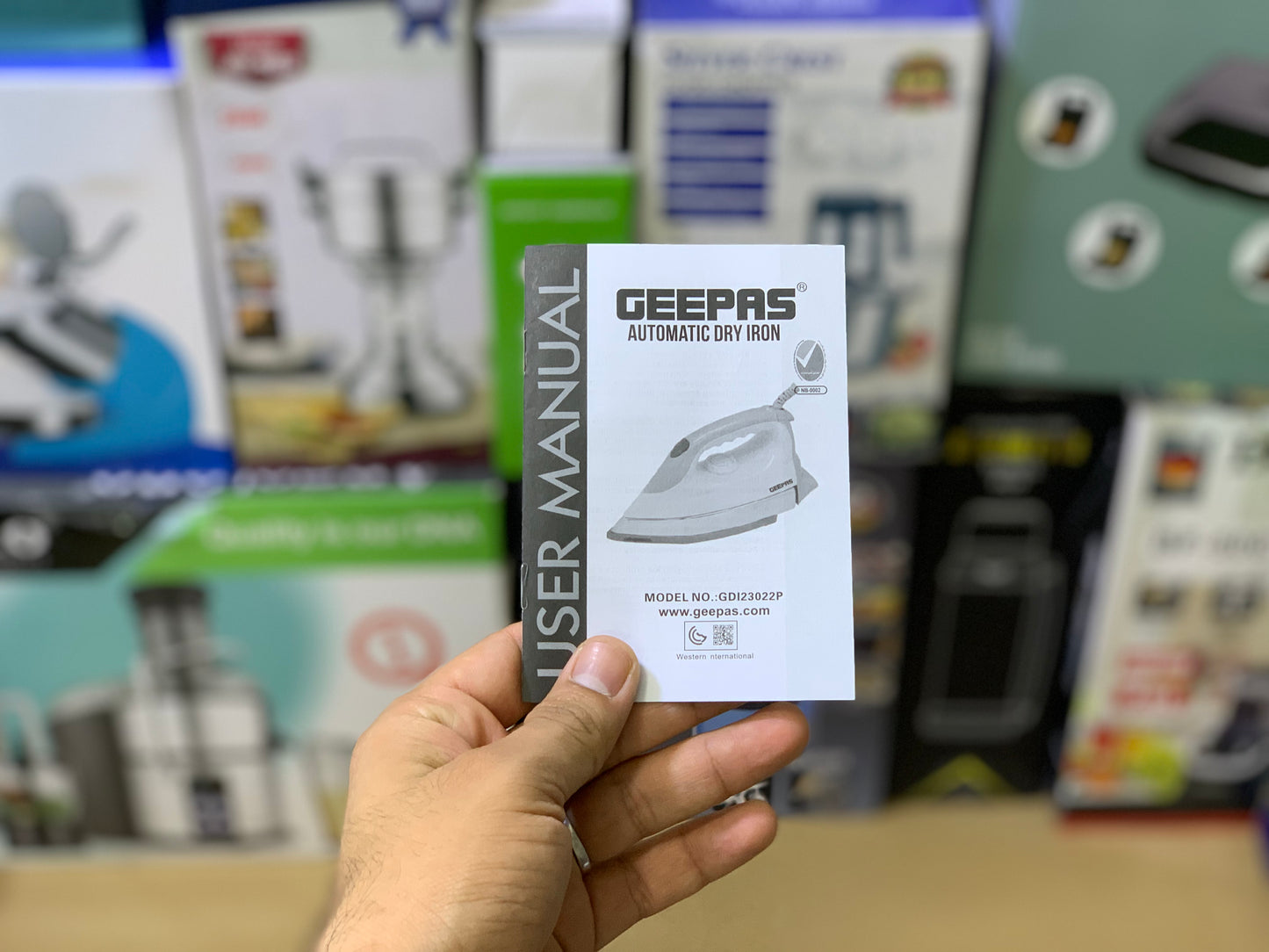 Geepas Electric Dry Iron 1200w |60 microns teflon coating and Automatic cut off |GDI23022P