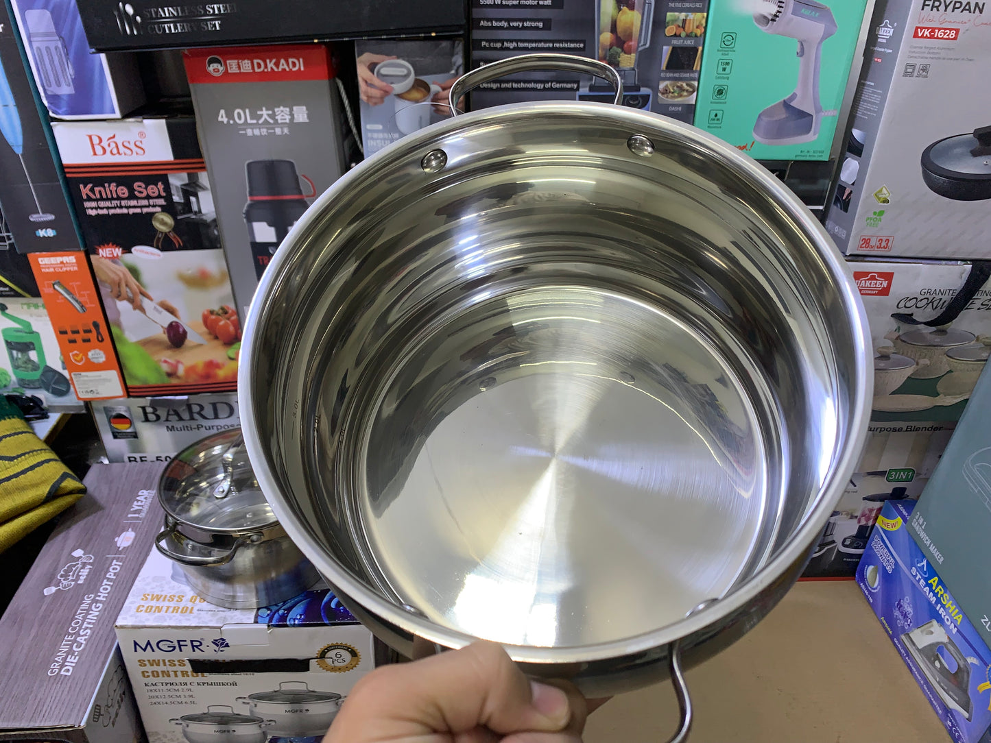 6 Pcs Cookware Set Stainless Steel