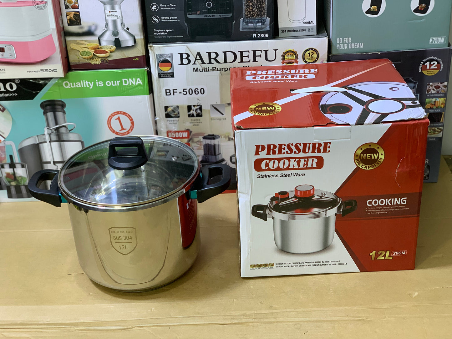 2in1 Pressure Cooker 12Liter Stainless Steel ware Advance safety
