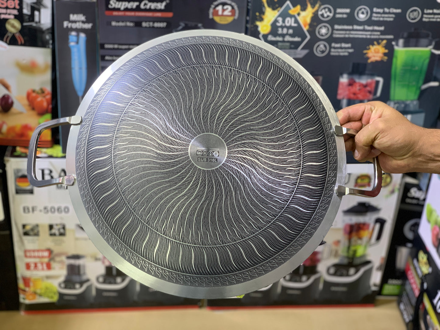 Laser Coating Sparking Design Tawa | SUS316 Stainless Steel