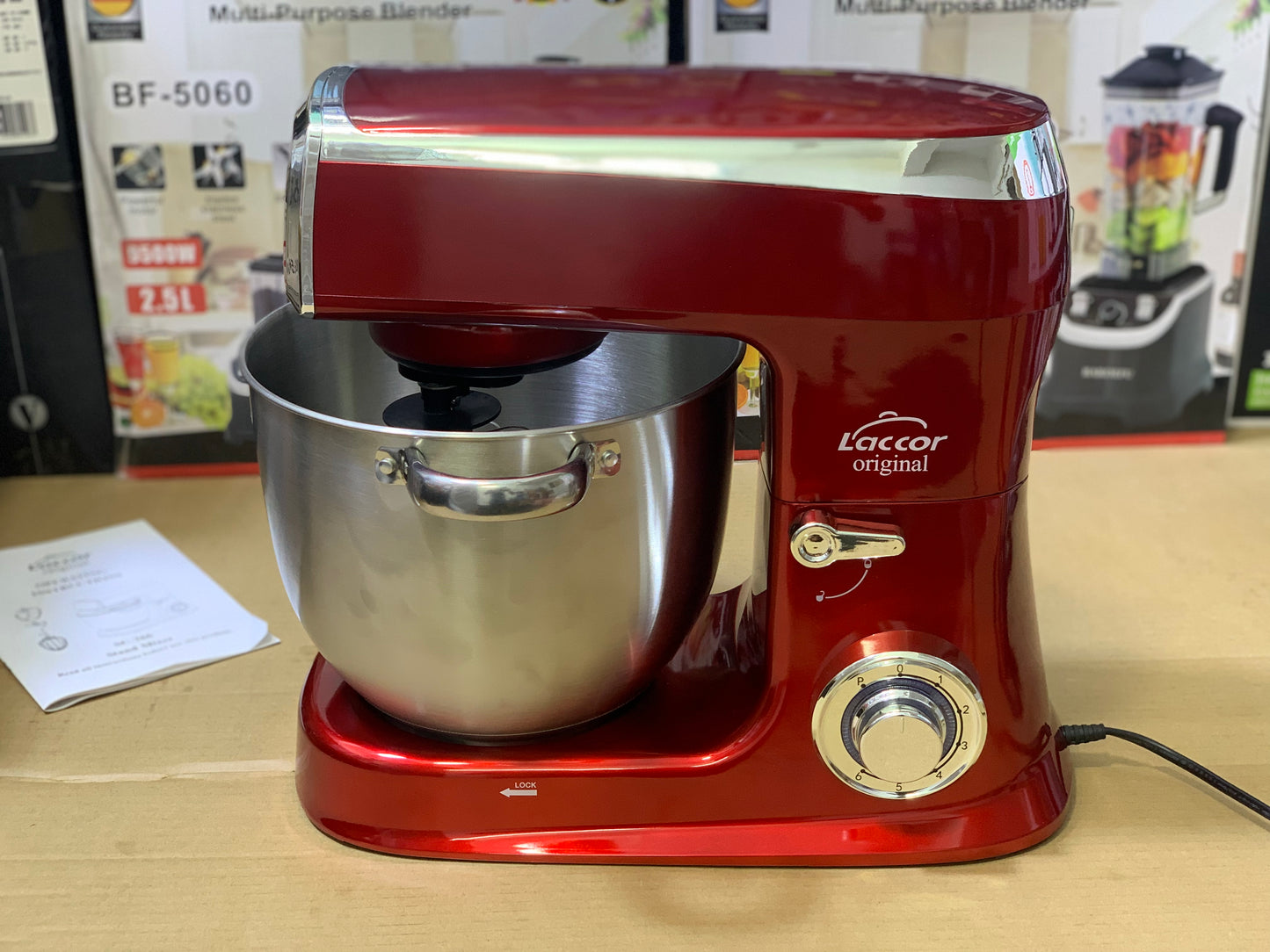 LACCOR Brand Standmixer with stainless steel Tools | 8L capacity | 2000watt | 6 speed