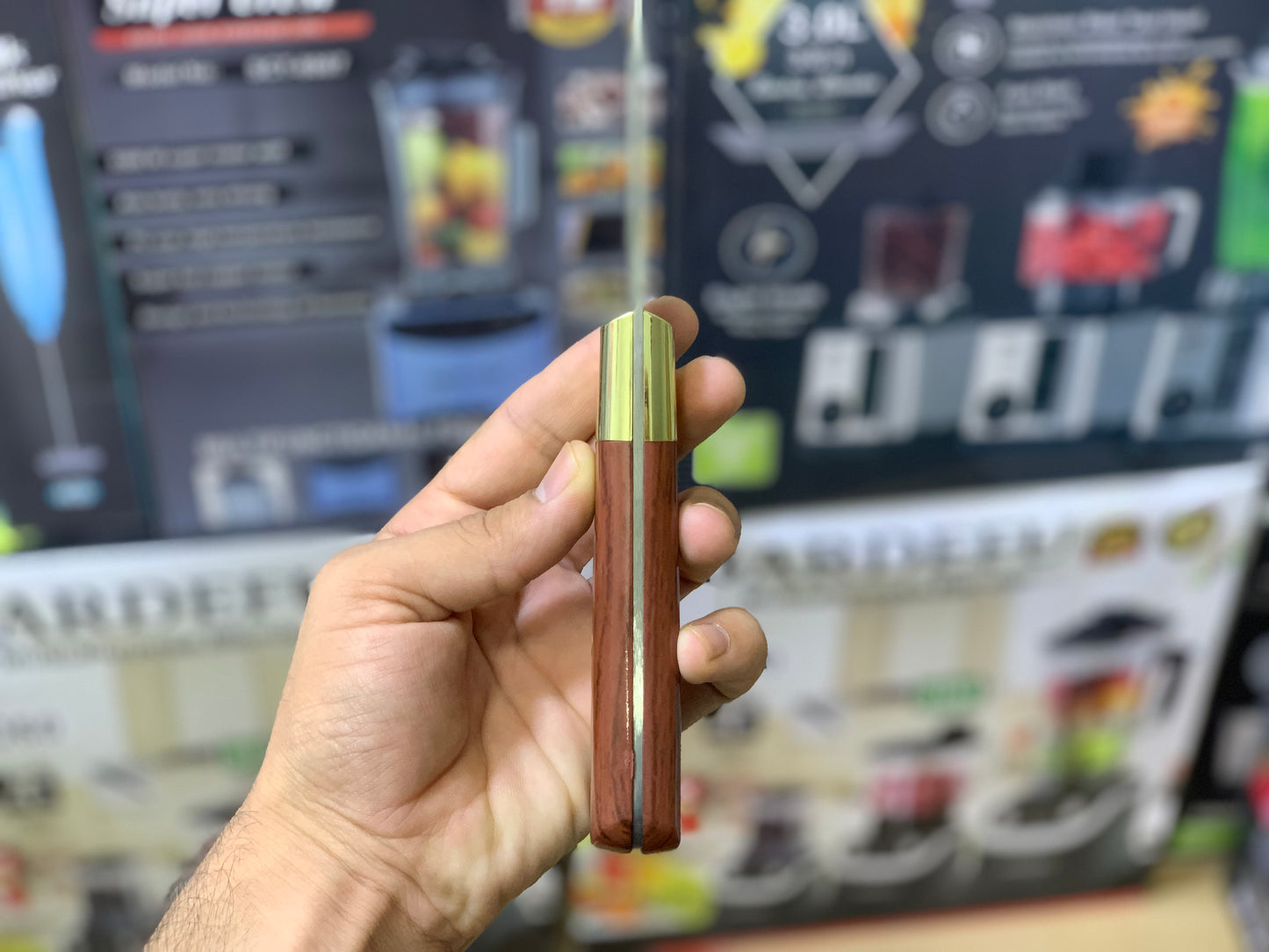 Zk Single knife Golden and wooden Handle | Stainless Steel
