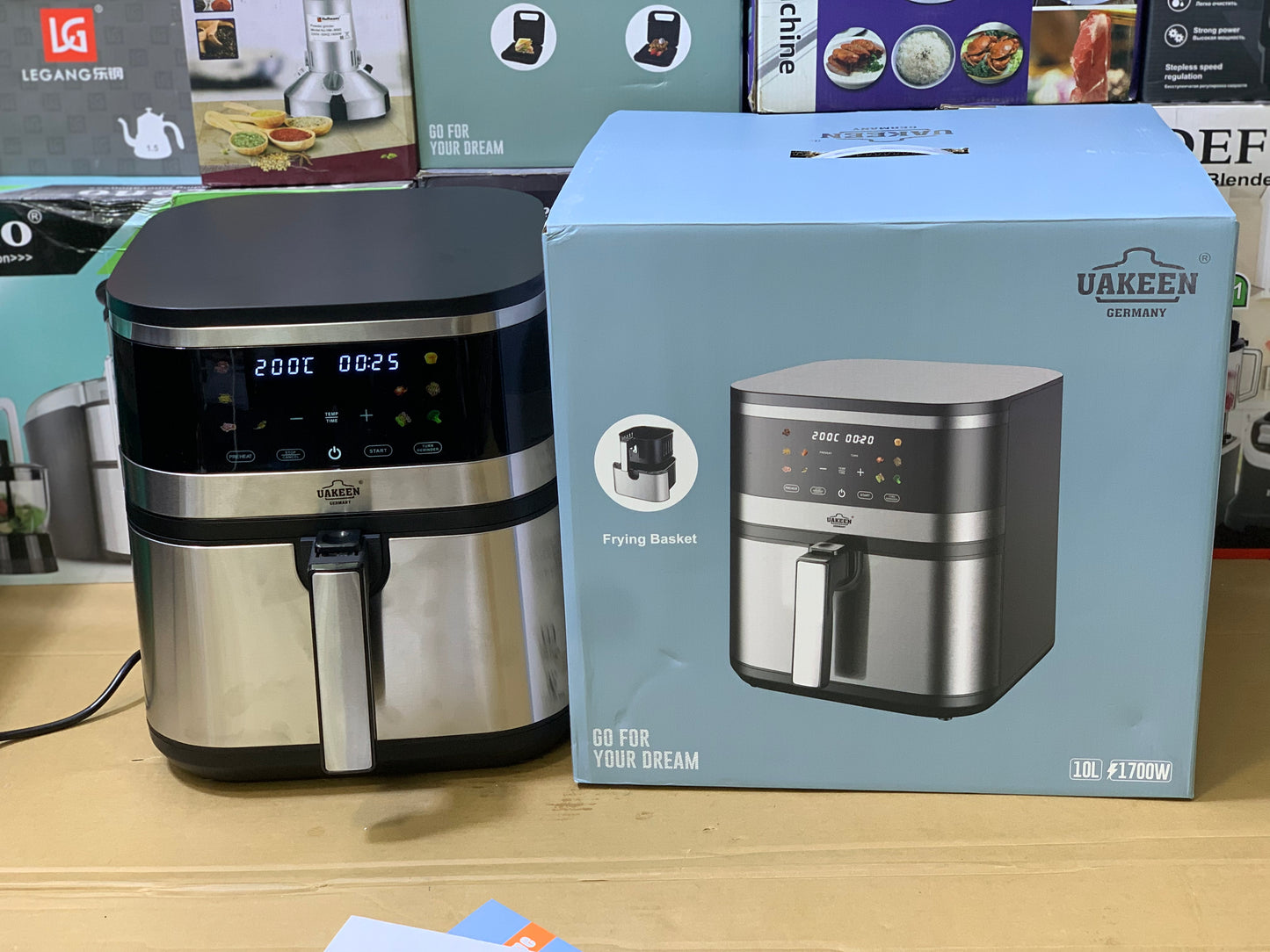 Uakeen Germany Digital Air Fryer|10L and 1700W|ZL-1703