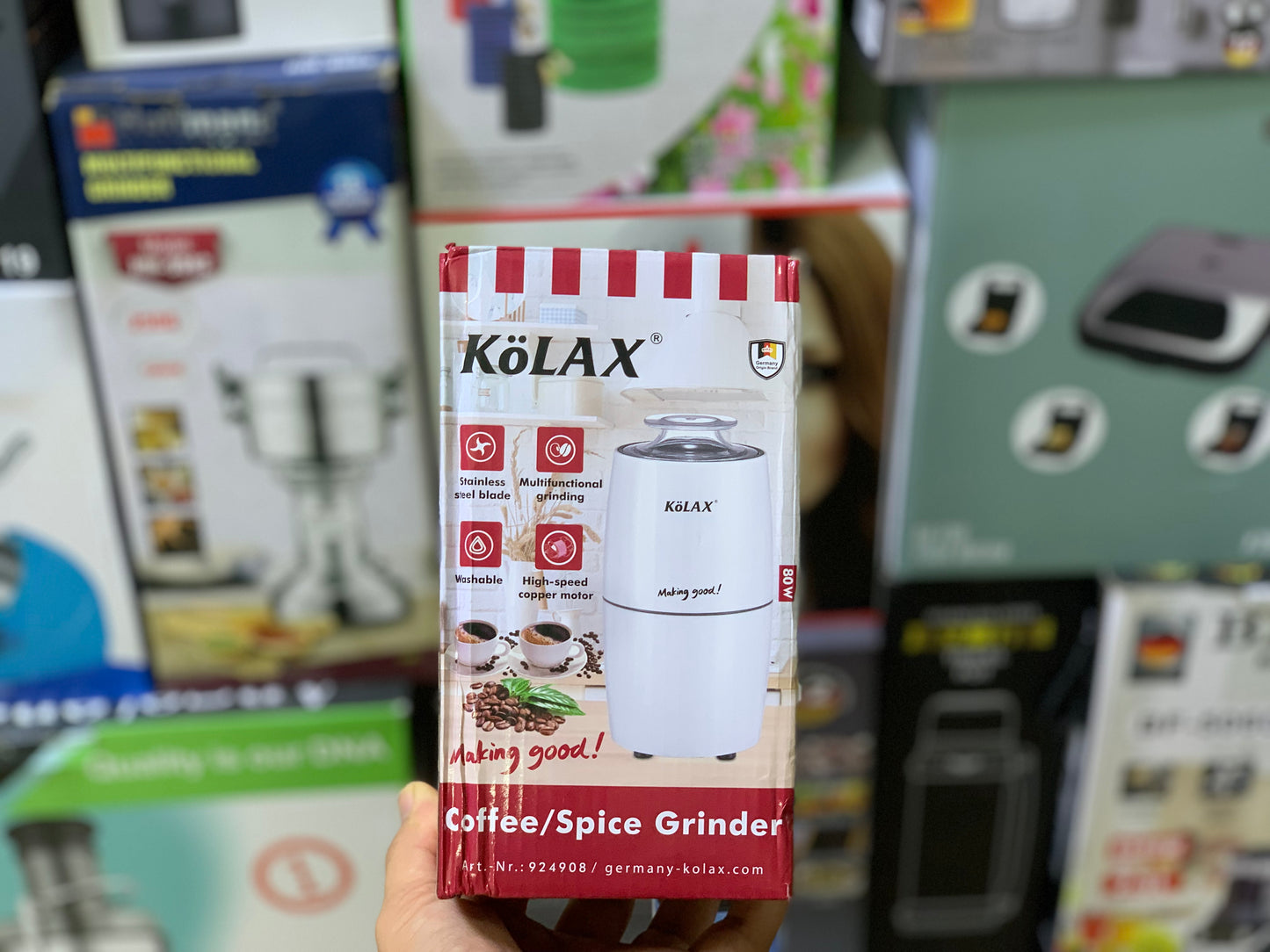Kolax Brand Multifunctional Coffee and Spice Grinder 80 watt | Stainless Steel blade