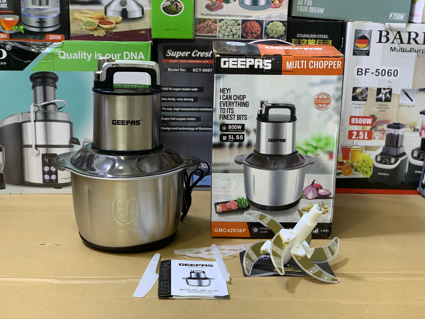 Geepas brand Multi Chopper 5L and 800 watt | Model :GMC42032P