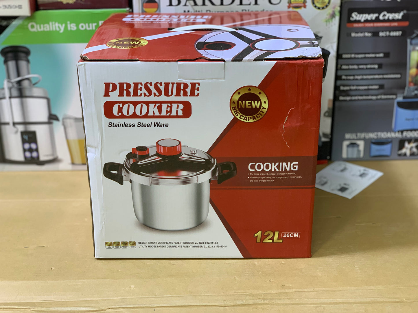 2in1 Pressure Cooker 12Liter Stainless Steel ware Advance safety