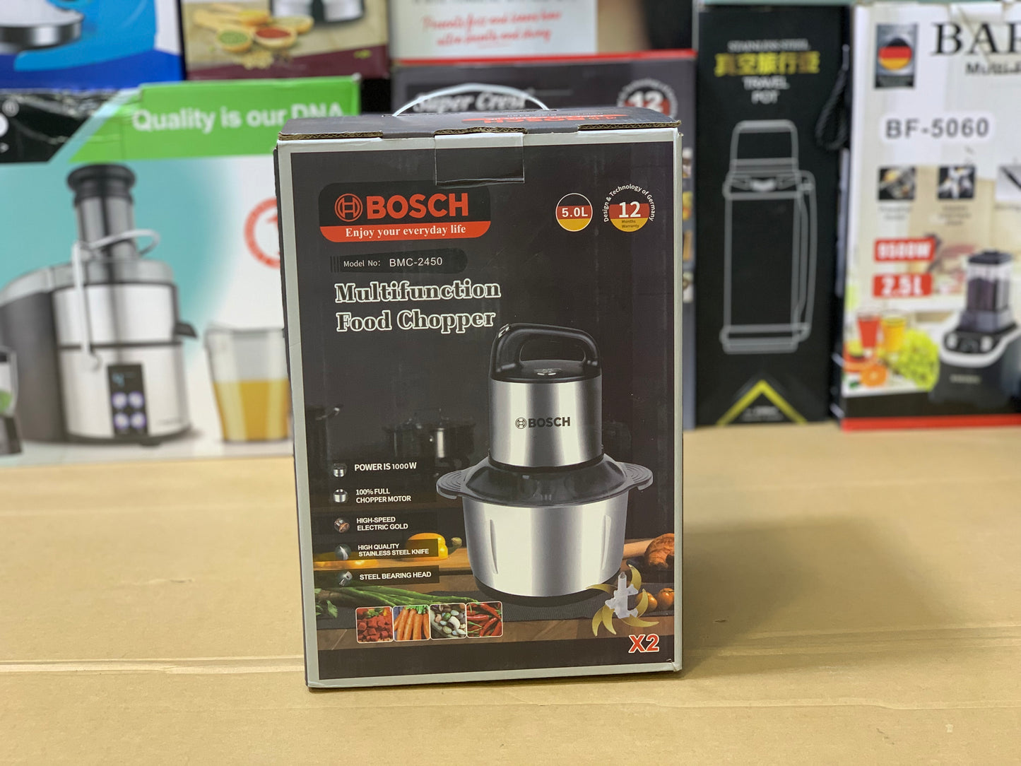 Bosch Multifunction Food Chopper 5L and 1000 watt Stainless Steel Double Blades | Model 2450