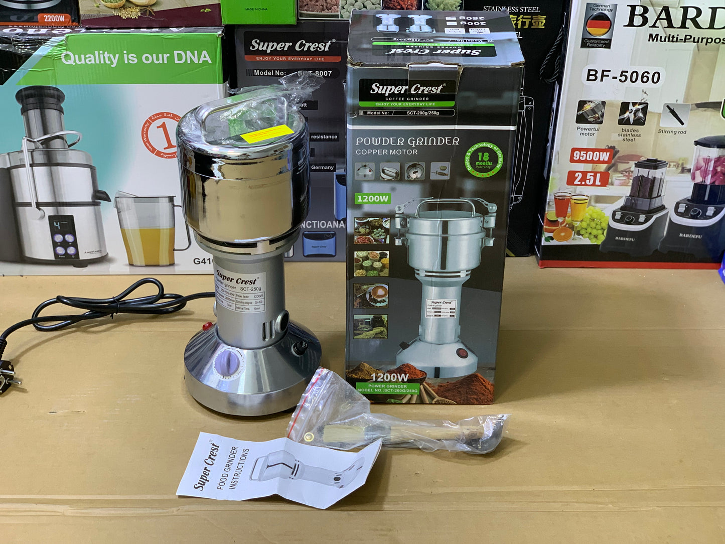 Super crest spice grinders 150g to 2kg | Stainless Steel blades and Full Copper Motor