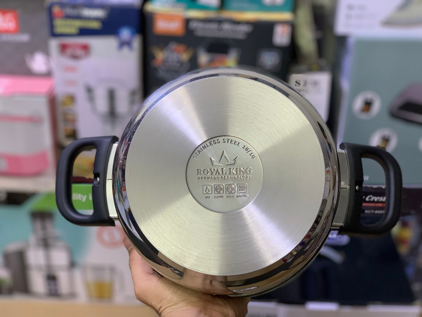 Royal King Pressure Cooker 4L and 6L stainless steel Easy lock and unlock | Advance Safety |