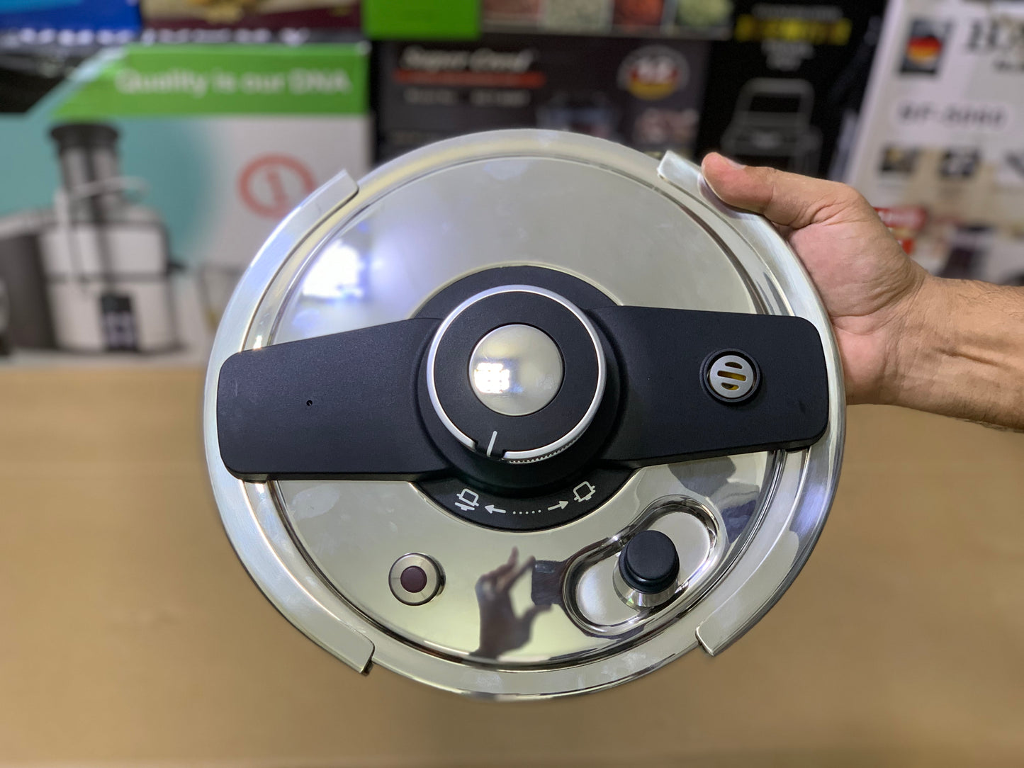Happy Unique Pressure Cooker Easy lock and unlock Stainless Steel