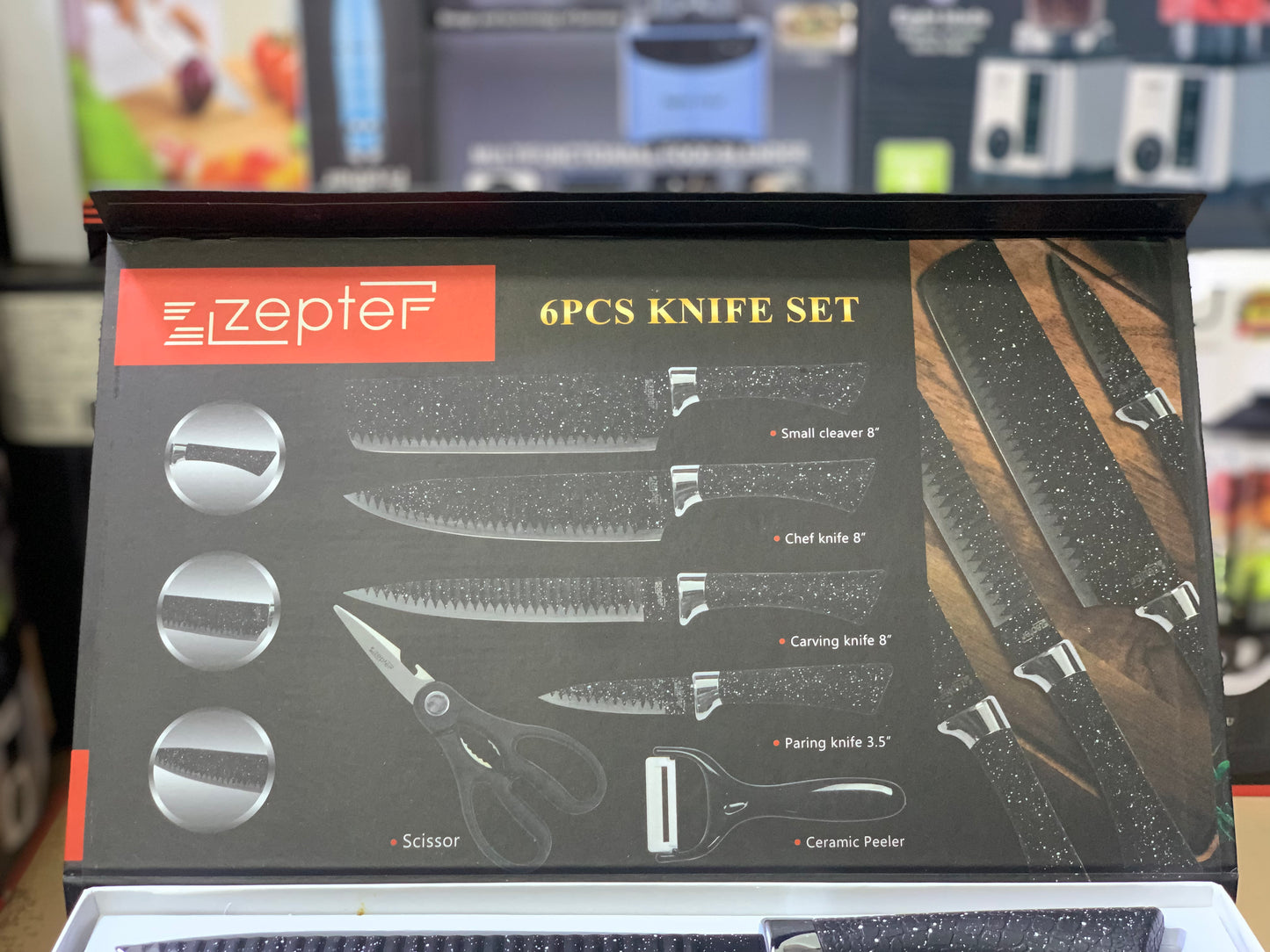 ZEPTER Brand 6 Pieces Knives Set | Non-Stick Coating |