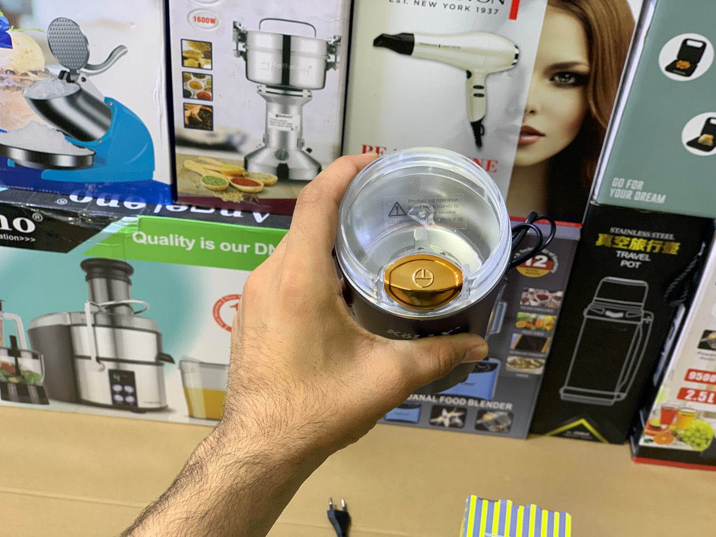 Kolax Germany Multifunctional coffee and Spice Grinder 50g capacity and 300 watt 801504 | Stainless Steel blade