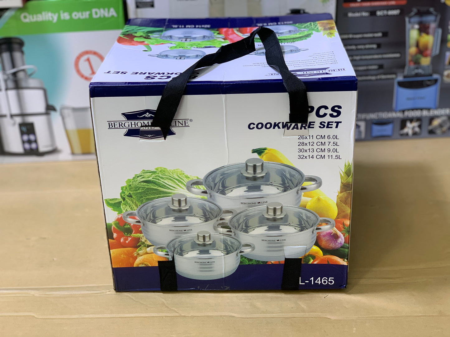 Berghome Line 8 Pieces Cookware set Stainless Steel and 7 Layers Capsules Bottom | Cookware set