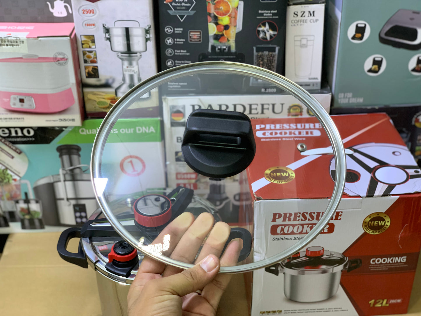 2in1 Pressure Cooker 12Liter Stainless Steel ware Advance safety