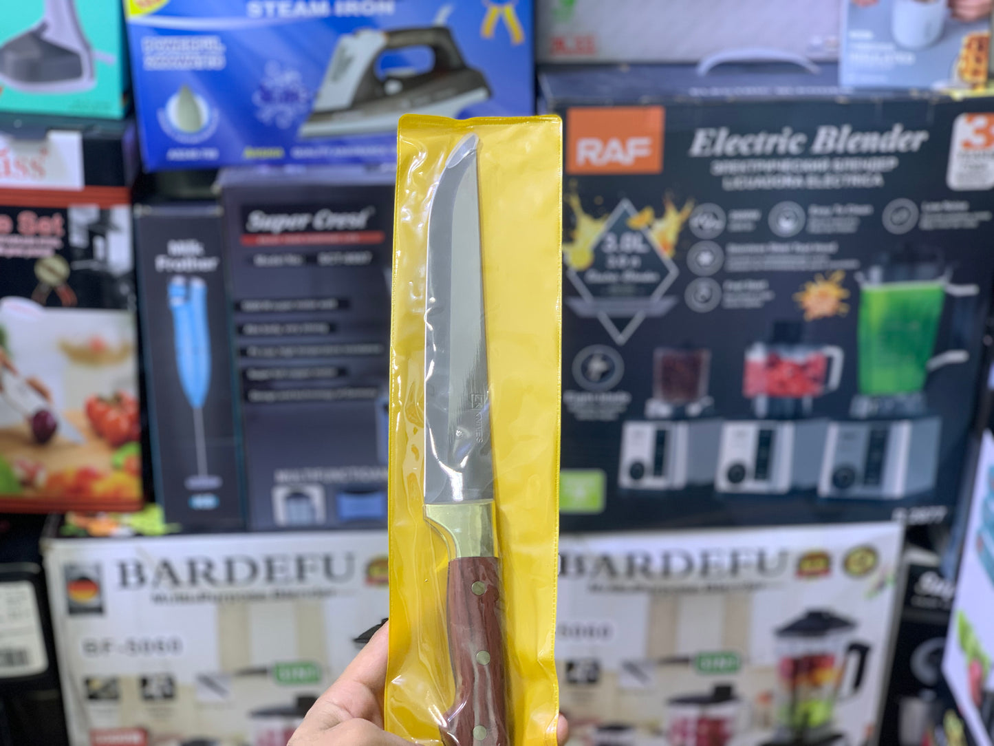 Zk Single knife Golden and wooden Handle | Stainless Steel