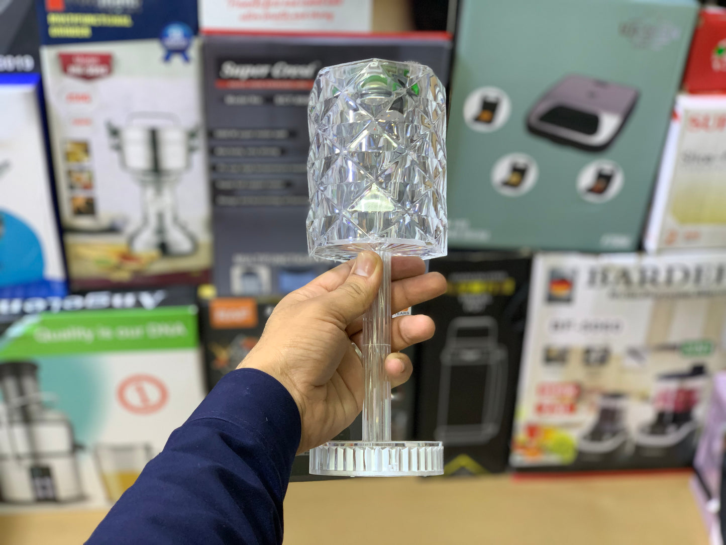 LED Crystal Light With Bluetooth Speaker 2 in 1 Bedroom Decor Lamp