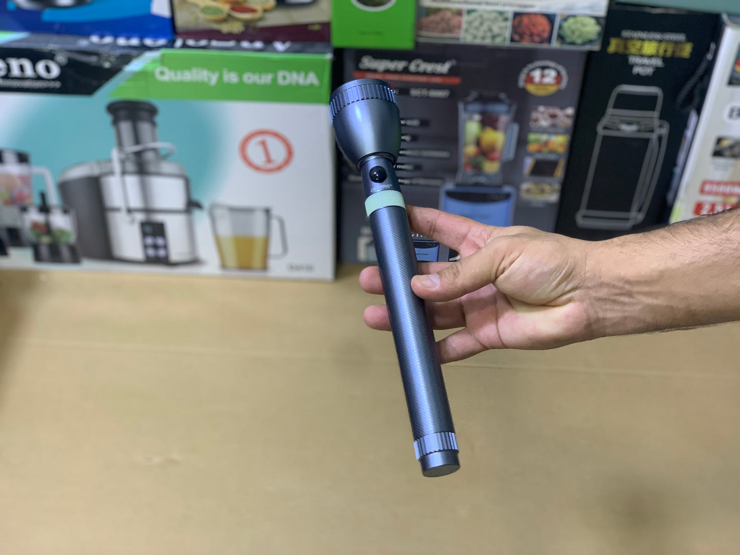 Geepas Brand LED Flashlight Rechargeable 4Hrs Battery working time| Model :G3803N