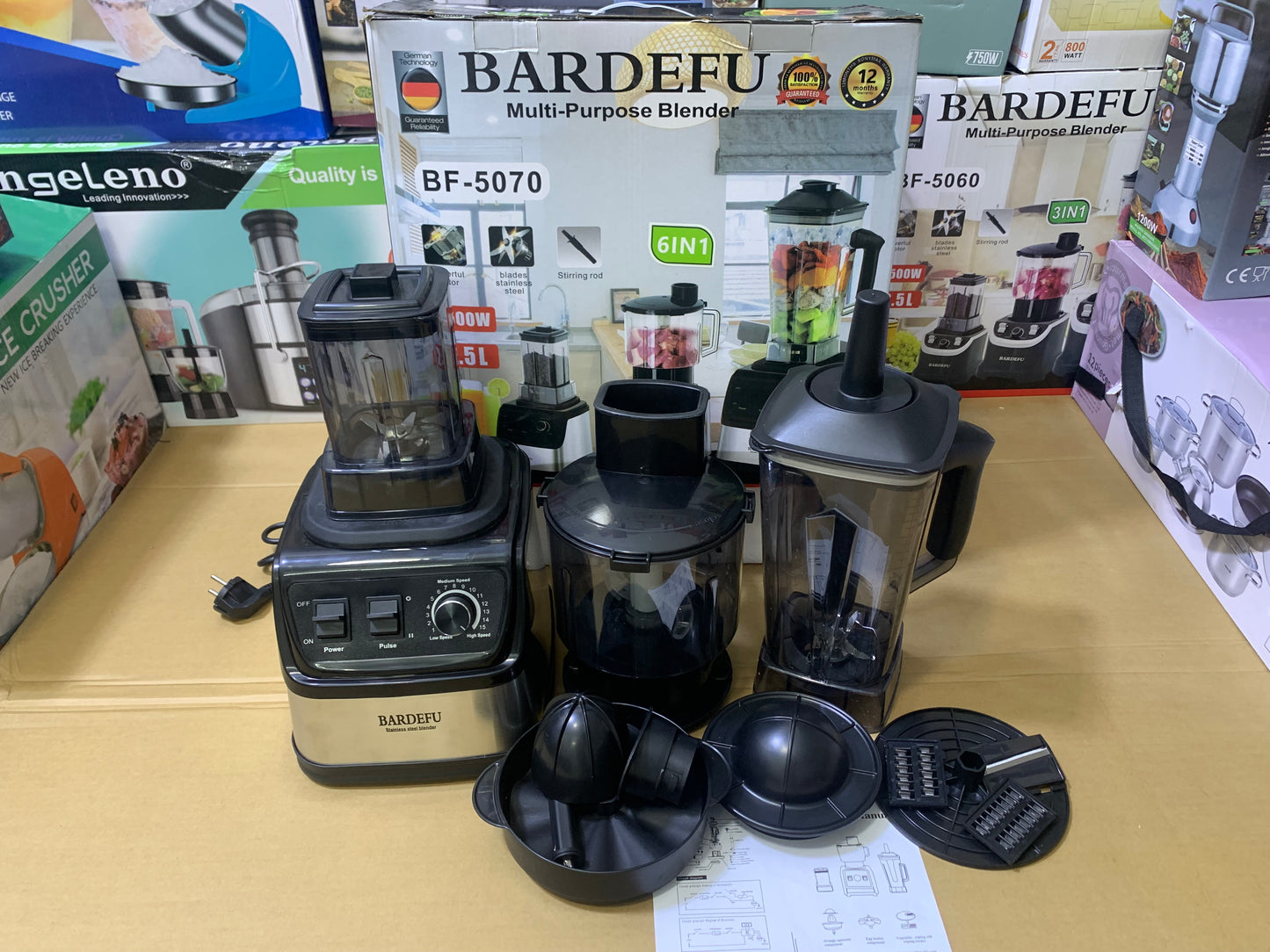Bardefu 6 in 1 Juicer | BF-5070 | Stainless Steel Blades Full Copper Motor
