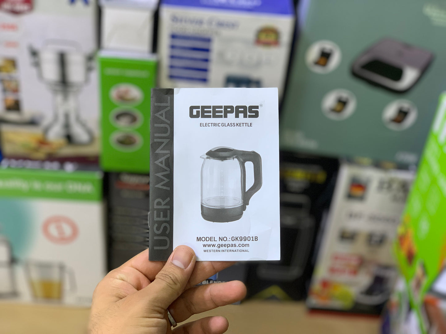 Geepas Electric Glass Tea Kettle 1.8L and 1500watt | Automatic cut off | Model:K9901B