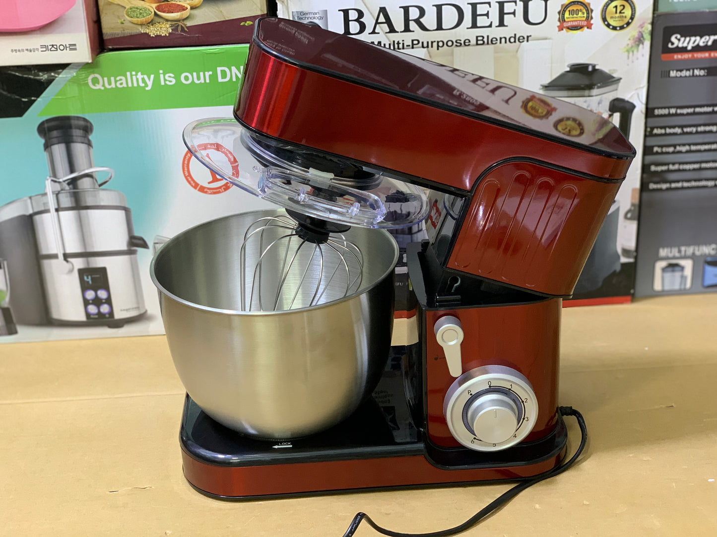KitchenCook Standmixer 1300 watt and 5.5L Bowl stainless steel with Tools
