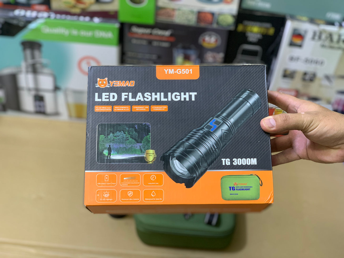 Yemao LED Flashlight TG 3000M |High Quality Torch | Model no :YM G-501