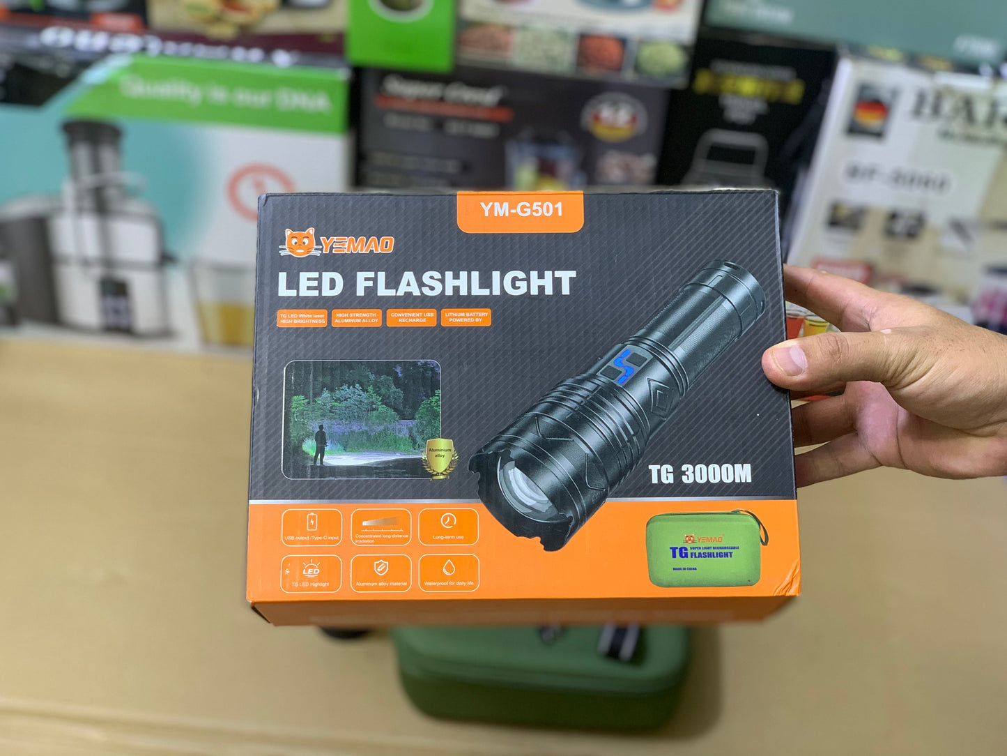 Yemao LED Flashlight TG 3000M |High Quality Torch | Model no :YM G-501