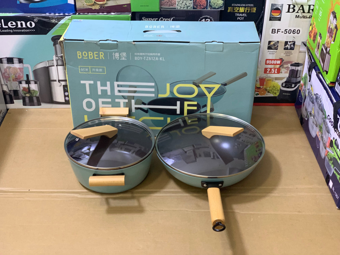 BOBER Ceramic cookware set 2 pieces Frying pans 30cm and casserole 26cm