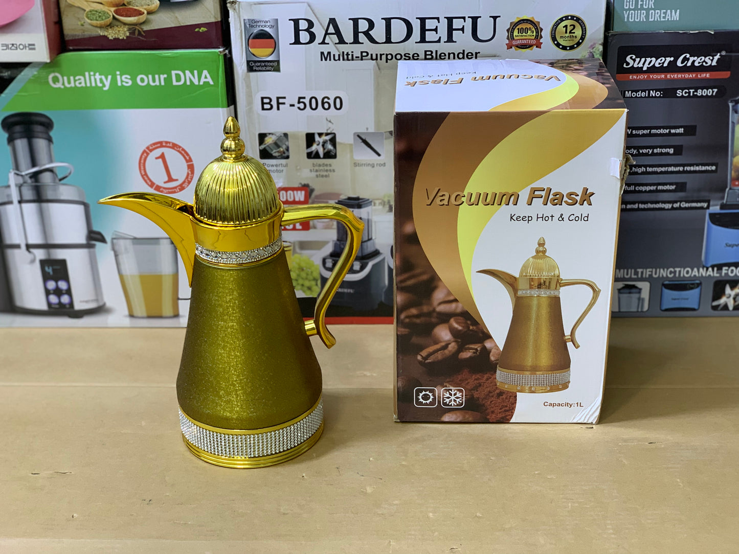 Arabic Tea Vacuum Flask 1.0 Liter | Arabic and Turkish design Thermos